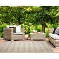 thumbnail image 2 of Liora Manne Miranda Tweed Stripe Indoor Outdoor Area Rug Silver/Brown, 2 of 5