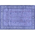 thumbnail image 1 of Ahgly Company Machine Washable Indoor Rectangle Persian Blue Traditional Area Rugs, 8' x 12', 1 of 4