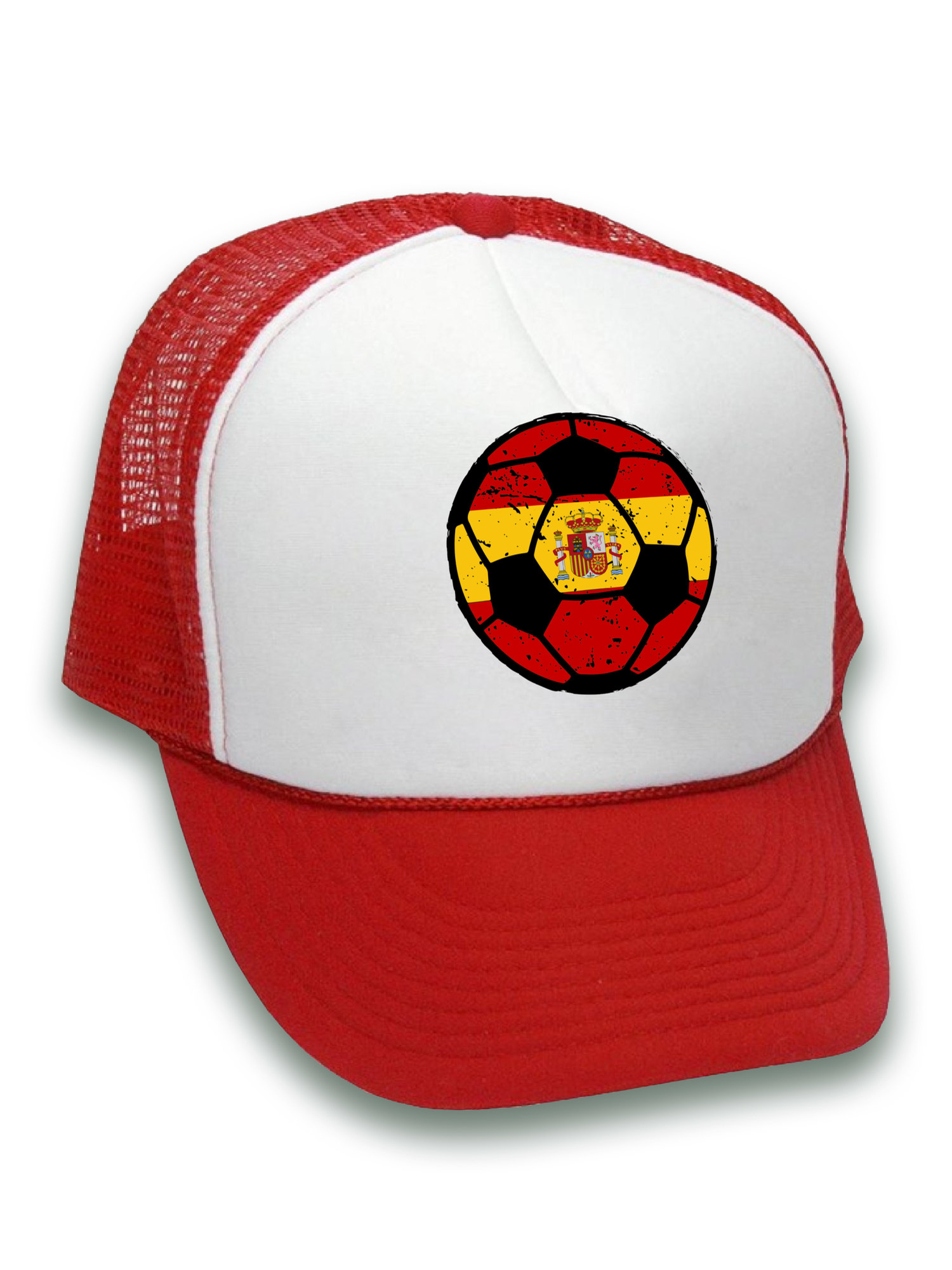 Awkward Styles Spain Soccer Ball Hat Spanish Soccer Trucker Hat Spain 2018 Baseball Cap Spain Trucker Hats for Men and Women Hat Gifts from Spain Spanish Baseball Hats Spanish Flag Trucker Hat - image 2 of 6
