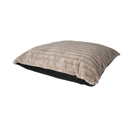 Petmate Lavender Infused Dog Pillow Bed, Cat Bed, 27 x 26 Inches, Ribbed Sleep Surface, Assorted Gray or Taupe