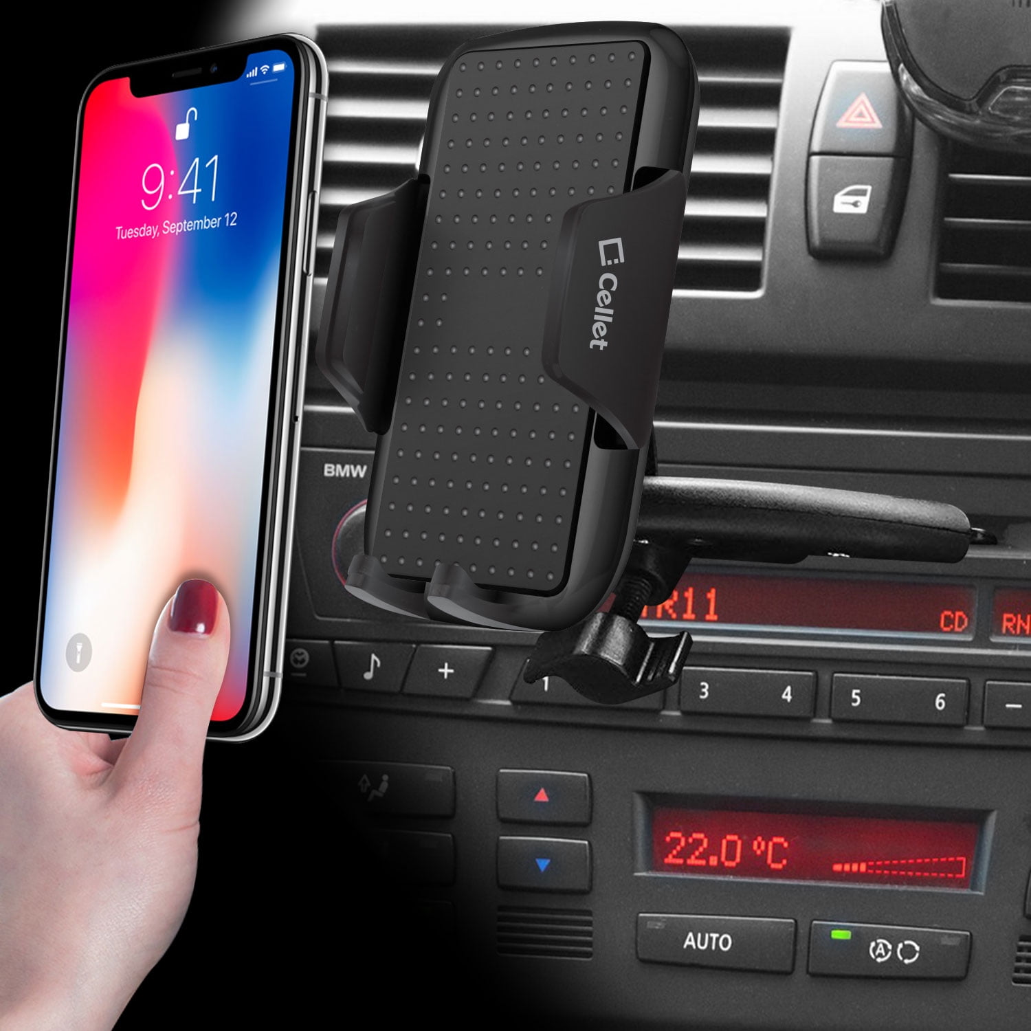 Car Dash Mount w//360 Degree Rotation Cellet Premium Air Vent Holder for CAT S48C Smartphone /& Similar Size Smartphones