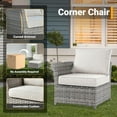 thumbnail image 4 of XIZZI Outdoor Wicker Patio Set Furniture Conversation Set with Fire Pit Table,Beige, 4 of 11