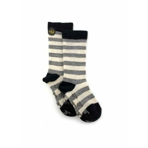 Warrior Alpaca Socks - Striped Toddler Alpaca Wool Socks with Non-Skid - Unisex