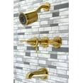 thumbnail image 2 of Kingston Brass KBX8137SVL Serena Three-Handle Tub and Shower Faucet, Brushed Brass, 2 of 3