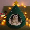 thumbnail image 2 of Casa De Camas Para Gatos Con árbol De Navidad, Casa Interior Para Gatos De Navidad, Cama Triangular Extraíble Para Gatos, Tienda De Campaña Para Animales Pequeños, 2 of 8