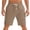 Khaki, variant on LMOIPLI Men's Linen Casual Shorts Elastic Drawstring Waist Summer Shorts with Pockets Lightweight Breathable Beach Shorts for Men Red S