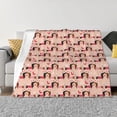 thumbnail image 1 of Fotbe Dachshund Couple Manta de Franela con Estampado, Manta Ultrasuave para Cama, Sofá, Auto, Hipoalergénica y Antibolitas-80"x60", 1 of 6