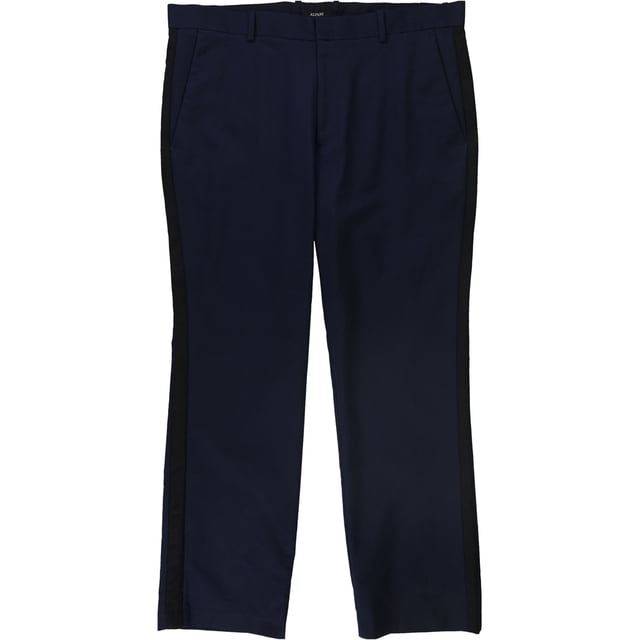 Alfani - Pantalones de vestir para hombre con rayas laterales, azul, 36 W x 29 L