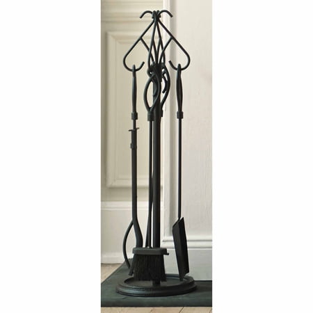 Pleasant Hearth Gothic Fireplace Toolset Black Walmart Com