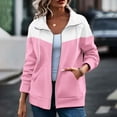 thumbnail image 2 of Lnmiateer Womens Long Sleeve Zip Up Hooded Sweatshirt Lightweight Casual Full Zip Jacket Fashion Outerwear for Autumn & Winter, 2 of 9