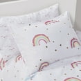 thumbnail image 3 of Mi Zone Kids Twin/Twin XL Size Comforter Sets, White Kids Bed in a Bag for Girls, 6-Piece Rainbow and Metallic Stars Girls Comforter Bedding Set with bed sheets, 3 of 7