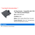 thumbnail image 2 of Air Flap Actuator - Compatible with 1993 - 2011 Mercury Grand Marquis 1994 1995 1996 1997 1998 1999 2000 2001 2002 2003 2004 2005 2006 2007 2008 2009 2010, 2 of 3
