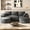Gray, variant on Wiilayok Corduroy Cloud Modular Sofa 108" Brown L Shaped Sectional Sofa Couch with Ottoman,Modern Deep Seater Sofa for Living Room Bedroom