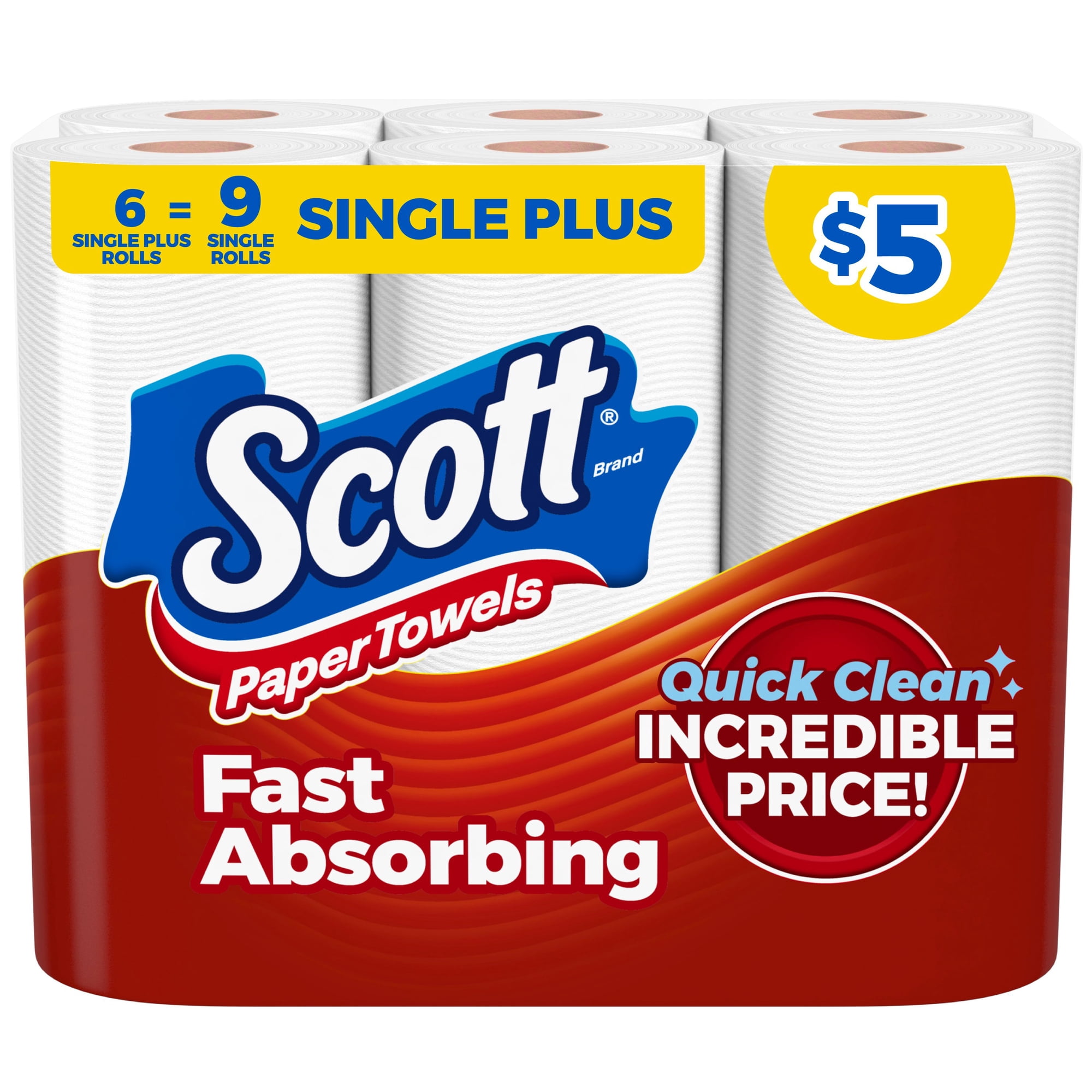 Scott Choose-A-Sheet Paper Towels, 6 Rolls, 62 Sheets per Roll