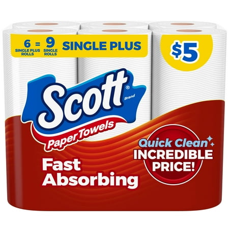 Scott Choose-A-Sheet Paper Towels, 6 Rolls, 62 Sheets per Roll