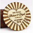 thumbnail image 1 of Personalized Wedding Magnets 30 Rustic Save The Date Magnet Wedding Favors, 1 of 2