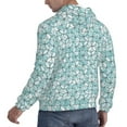 thumbnail image 3 of Hoodies for Men - Abstract blue floral Long Sleeve Comfrt Men'S Fashion Hoodies & Sweatshirts, Sweatshirts for Men Hoodies Pullover Clothing Clothes with Pouch, 3 of 7
