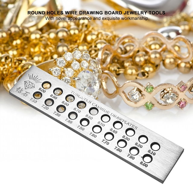 Portable Jewelry Drawplate, Metal Wire Drawing Board Tool for Jewelry Making and Crafts, with Glossy and Exquisite Workmanship