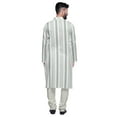 thumbnail image 3 of Atasi Designer Kurta Set For Boys Printed Long Kurta Pajama Summer Clothing, 3 of 4