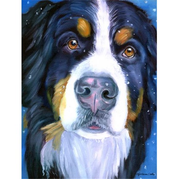 Luca The Bernese Mountain Dog Flag Garden Size