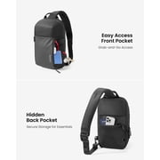 tomtoc 7L Sling Backpack Crossbody Bag for Men Women, EDC Daypack Chest Shoulder bag for 14-inch MacBook Pro M5, 13 MacBook Air/Pro, 13 iPad Pro M5/iPad Air M3, Organized, Daily Use, Work, Travel-
