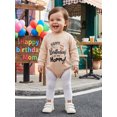 thumbnail image 3 of Cjfdfy Newborn Baby Boy Girls Birthday Romper Happy First Birthday As My Daddy Mommy Long Sleeve Romper Infant Cute My First Birthday Fall Winter Outfit 0-18M, 3 of 9
