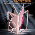 thumbnail image 3 of Funda magnética a prueba de golpes para Samsung Galaxy Z Fold 6 de Hensinple, color rosa, 3 of 9