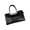 black, variant on Genuine Cowhide Leather Women Satchel,Crocodile Embossed Crossbody Shoulder Handbag