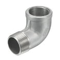 thumbnail image 1 of Unique Bargains 1 NPT Male to Female Thread Elbow Pipe Fitting 304 Stainless Steel, 1 of 5