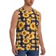 thumbnail image 2 of Balery Vintage Black White Plaid Sunflowe Camisetas sin mangas para hombre, absorbe la humedad y protege contra el mal olor.-Large, 2 of 7