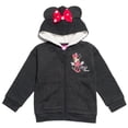 thumbnail image 1 of Sudadera con capucha Disney Minnie Mouse para niños pequeños, rojo/gris, forro polar 3T con cremalle, 1 of 5