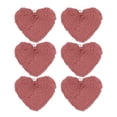 thumbnail image 1 of Uxcell 6-Pack Pompones de Piel Sintética en Forma de Corazón, 3.9 Pulgadas/10 cm, Bolas de Pompón Suaves y Esponjosas [Rosa Púrpura], 1 of 7