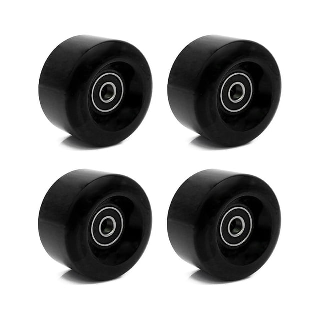 keepw 4 Pcs Roues de Patin de Remplacement Accessoires Modifiés Roues Épaisses pour Patins à Roues Alignées avec Roulements Accessoire de Sport de Patinage Noir