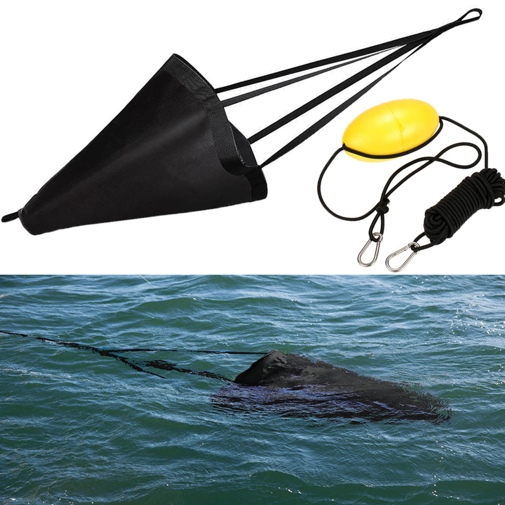 30ft Fishing Kayaking Drift Tow Rope Set Kit Size S-XL Sea Drogue Drift Sock 