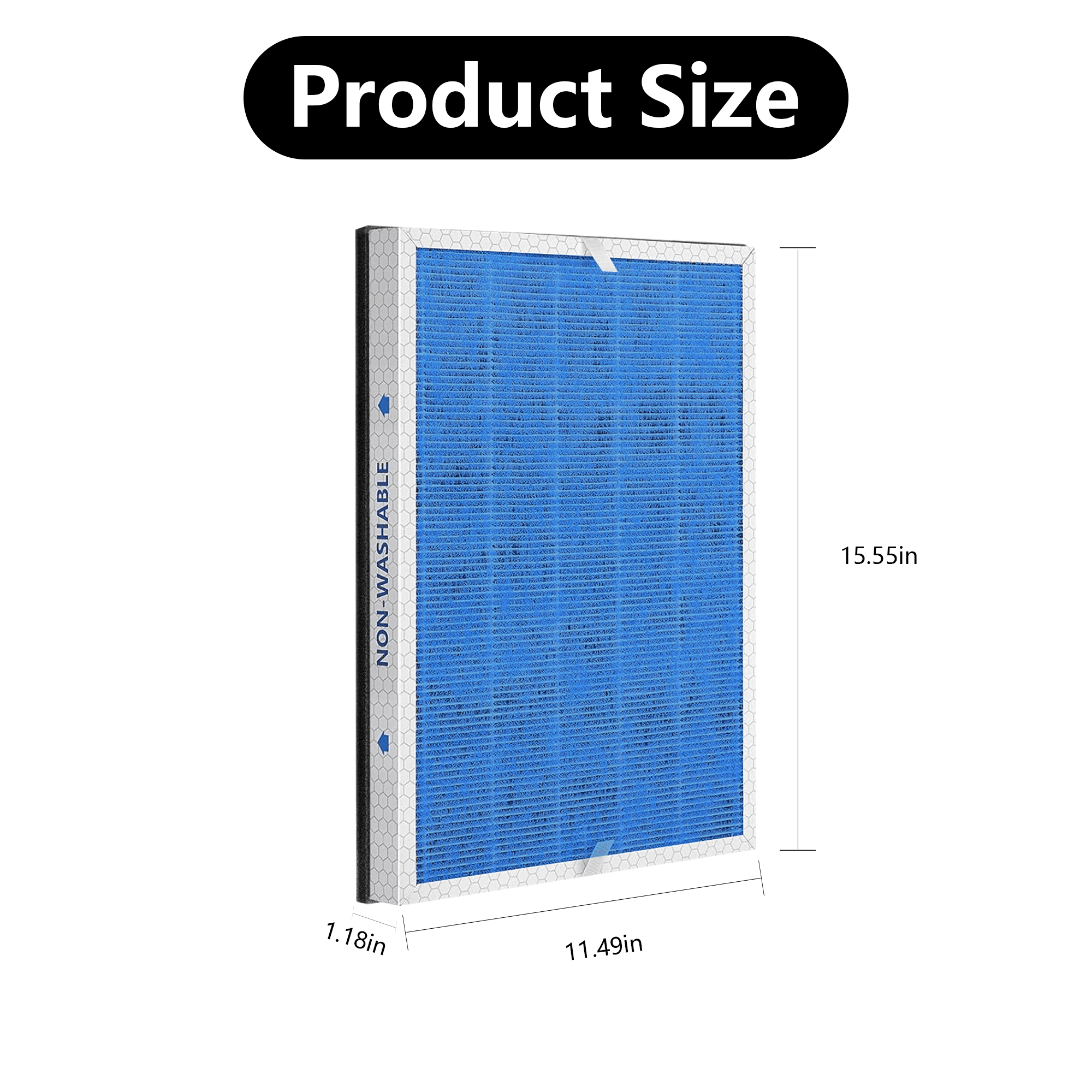 2 PACK MSA3/MSA3S HEPA Replacement Filter Compatible with Membrane Solutions MSA3 and MSA3S Device, 3-Stage HEPA Filter