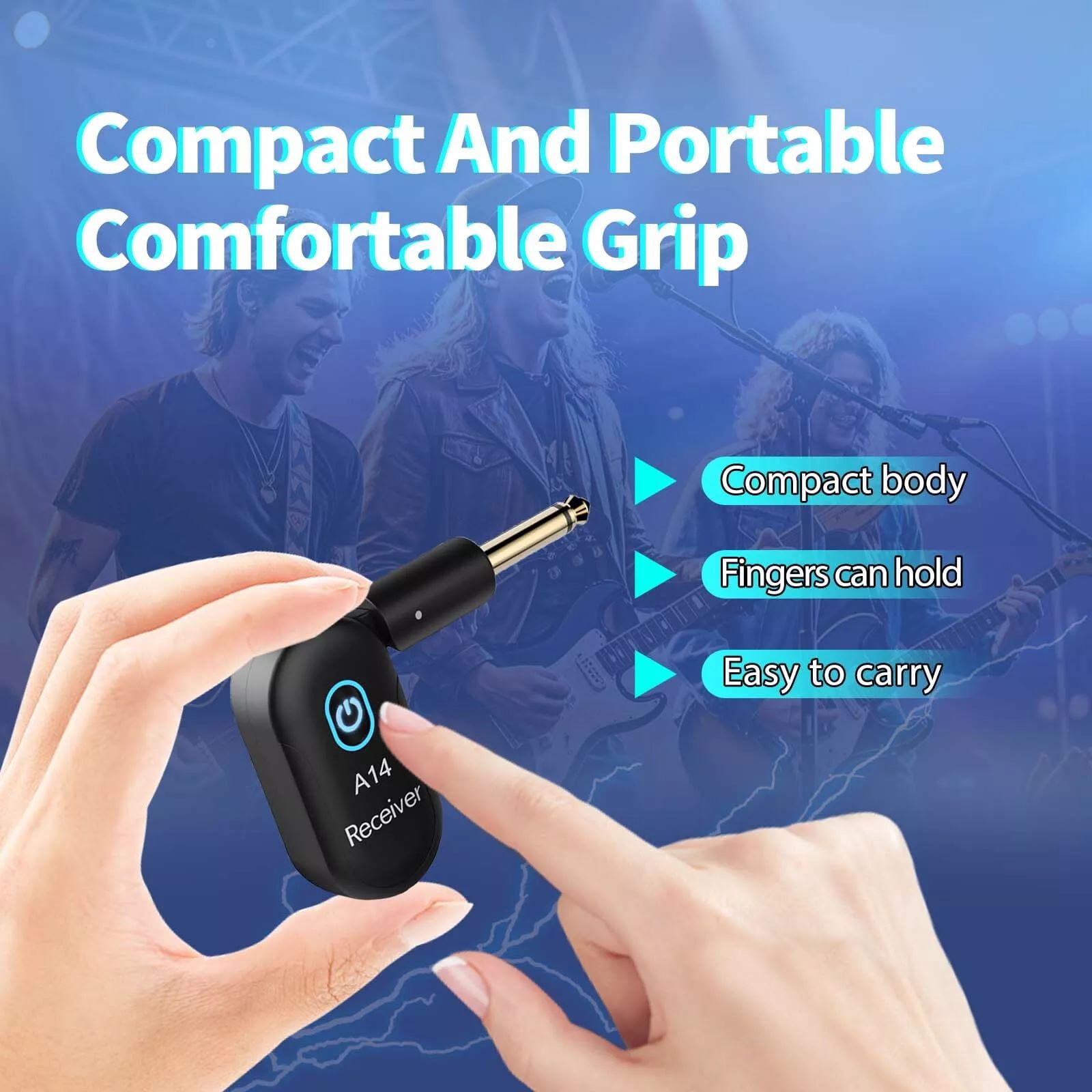 GUYUTING Plug and Play A14 Wireless Guitar System for Instruments with 6 35mm Jacks and 30m Transmission Distance