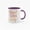 Purple, variant on 11 Ounce "Good Vibes Only" Ceramic Mug with Colorful Inner Lining - Inspirational Quote Coffee Cup with Starry Design