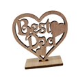 thumbnail image 2 of Adorno de escritorio con forma de corazón de madera, regalo para el Día del Padre, letrero decorativo de amor. Estilo B, 2 of 9