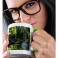 thumbnail image 2 of 3drose, Monet Famous Painting Water Lillies N Weeping Willow, 15oz Two-tone Green Mug, 2 of 6