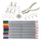 thumbnail image 4 of Juego de llavero para manualidades, herramientas completas para llavero DIY con lápices de colores, perforadora para manualidades, juguetes, regalos, 4 of 8