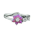 thumbnail image 1 of Anillos de plata para las mujeres no se deslustra Vintage Exquisito Señoras Anillo Blanco Opal Zircon Anillo de cobre de moda, 1 of 4