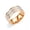 rose gold double row, variant on Circlet Stainless Steel Finger Ring Fashion Jewelry Zircon Rings Size 5-12#-golden single row-6