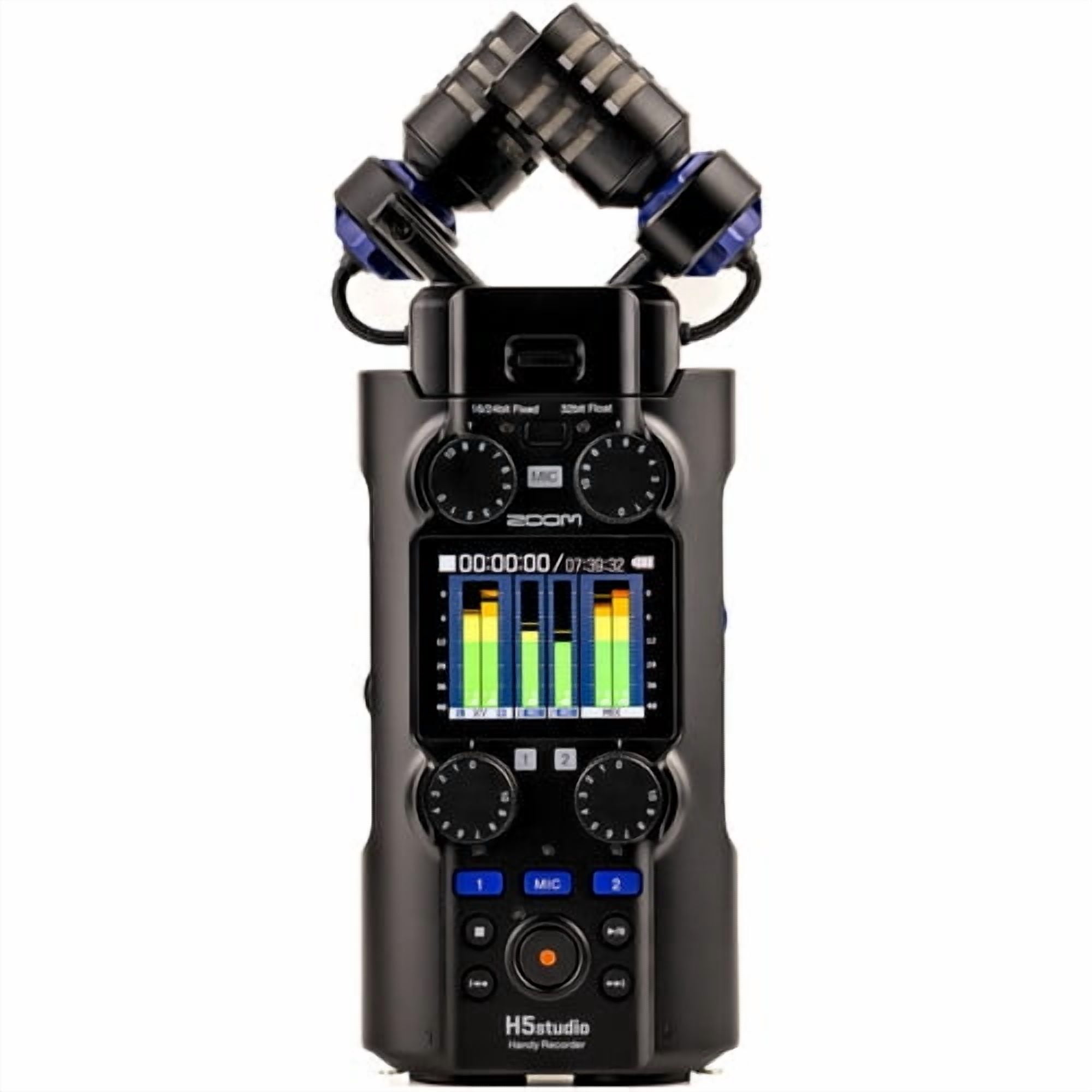 Zoom H5studio 4-Track Handy Recorder with 32-Bit Float Recording Bundle With BTA-1 Bluetooth Adapter + MDR-7506 Professional Stereo Headphones + More