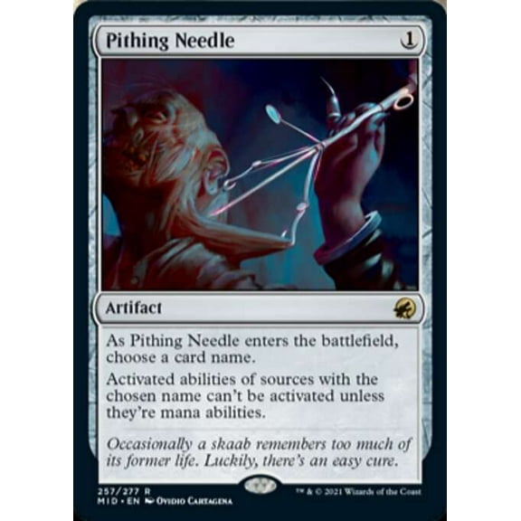 MtG Innistrad: Midnight Hunt Rare Pithing Needle #257