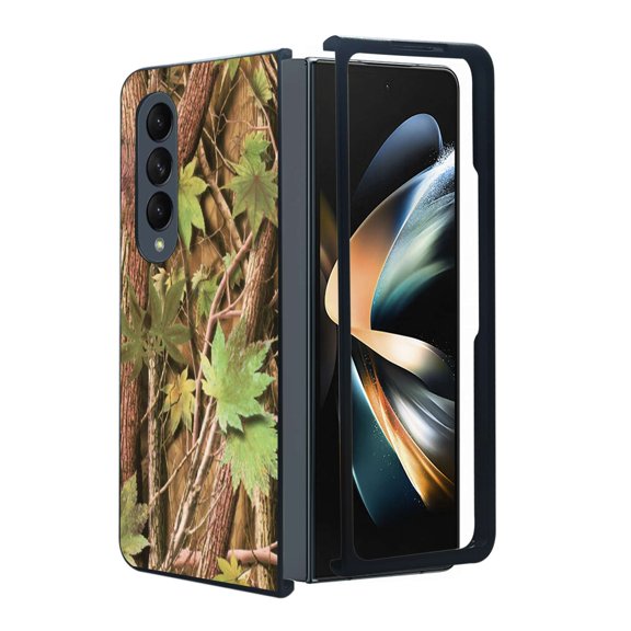 ANJ  Protective Snap-On Design Printed Case Compatible with Samsung Galaxy Z Fold 4 - Tree Camo 2