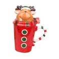 thumbnail image 3 of Taza de cerámica navideña, tazas de té creativas 3D encantadoras con asa, lindas tazas de Navidad Alce Macarena Taza de ceramica, 3 of 8
