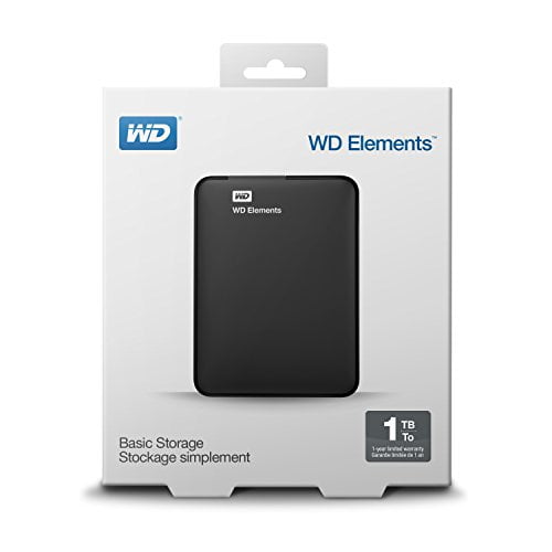 trabajo dividir Inyección Western Digital Elements 1TB Portable Hard Drive USB 3.0 - BLACK -  Walmart.com