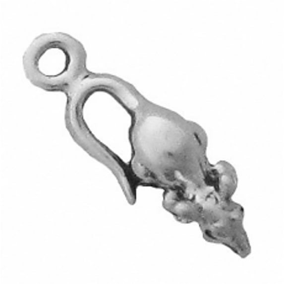 Sterling Silver 20" .8mm Box Chain 3D Mini Looking Mouse Curled Tail Pendant Necklace