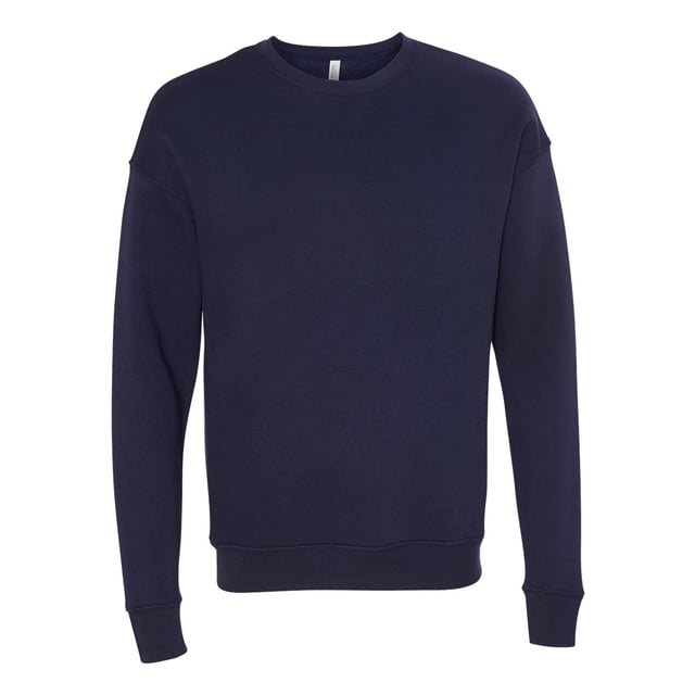 Bella Canvas Men`s Drop Shoulder Fleece, 2XL, Navy