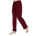 thumbnail image 2 of VULCANODON Mens Cotton Pajama Pants, Soft Lounge Pant with Pockets Lightweight Sleep Pj Bottoms,(Red,XL), 2 of 5